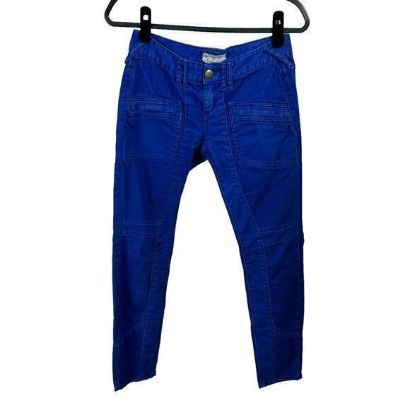 Free People Moto Skinny Jeans‎ Electric Blue Size 26 - Picture 2 of 8